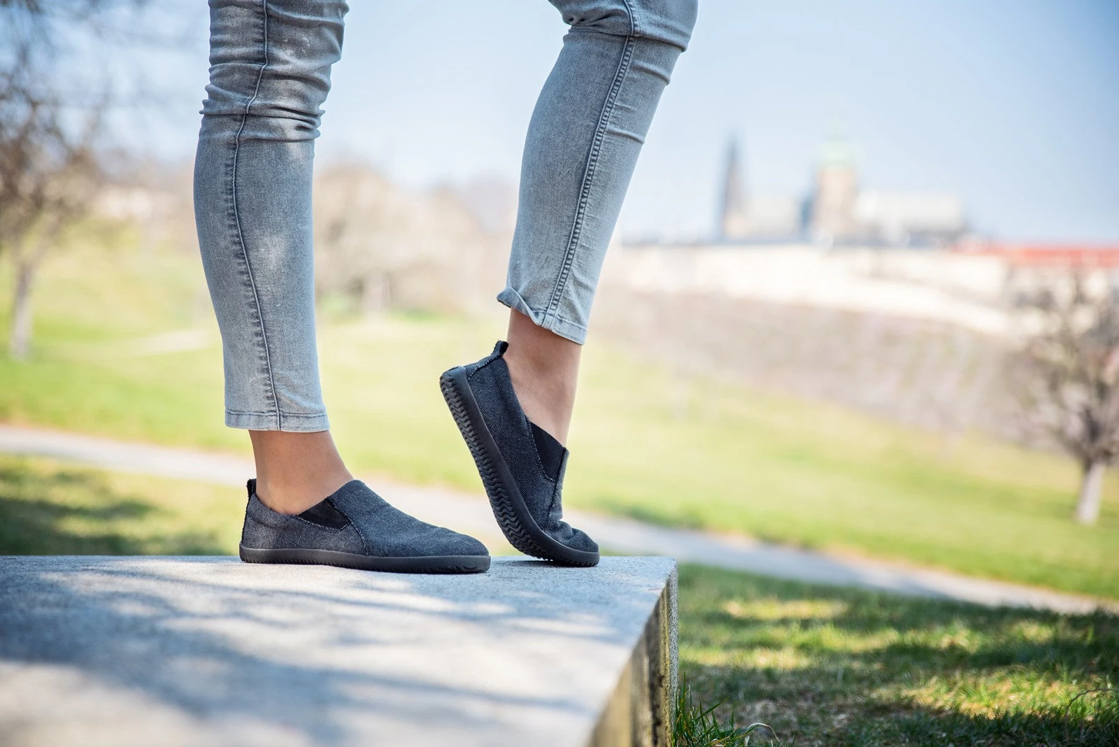 Слипоны Ahinsa из переработанного текстиля Barefoot — серый, фото 13