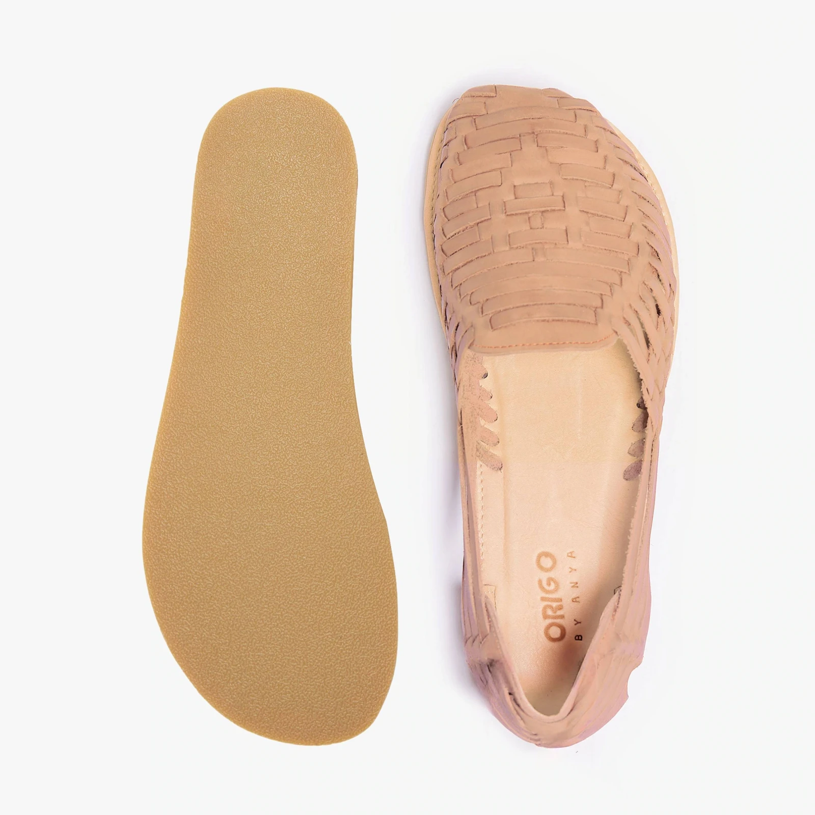Босоногие сандалии Origo Huarache Slip-On Wide by Anya — светло-коричневый, фото 3