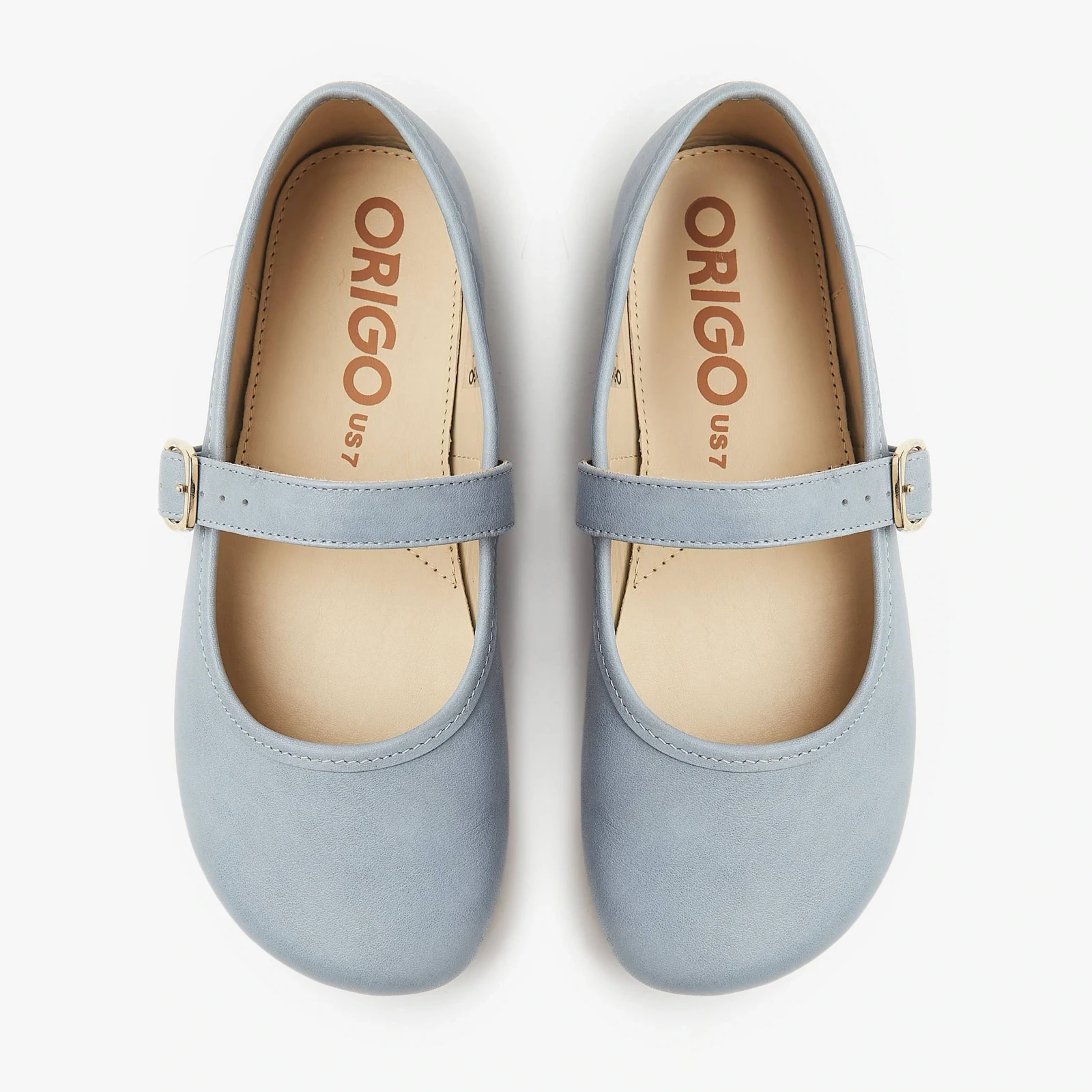 Босоногие туфли Origo Classic Mary Jane — светло-голубой, фото 3