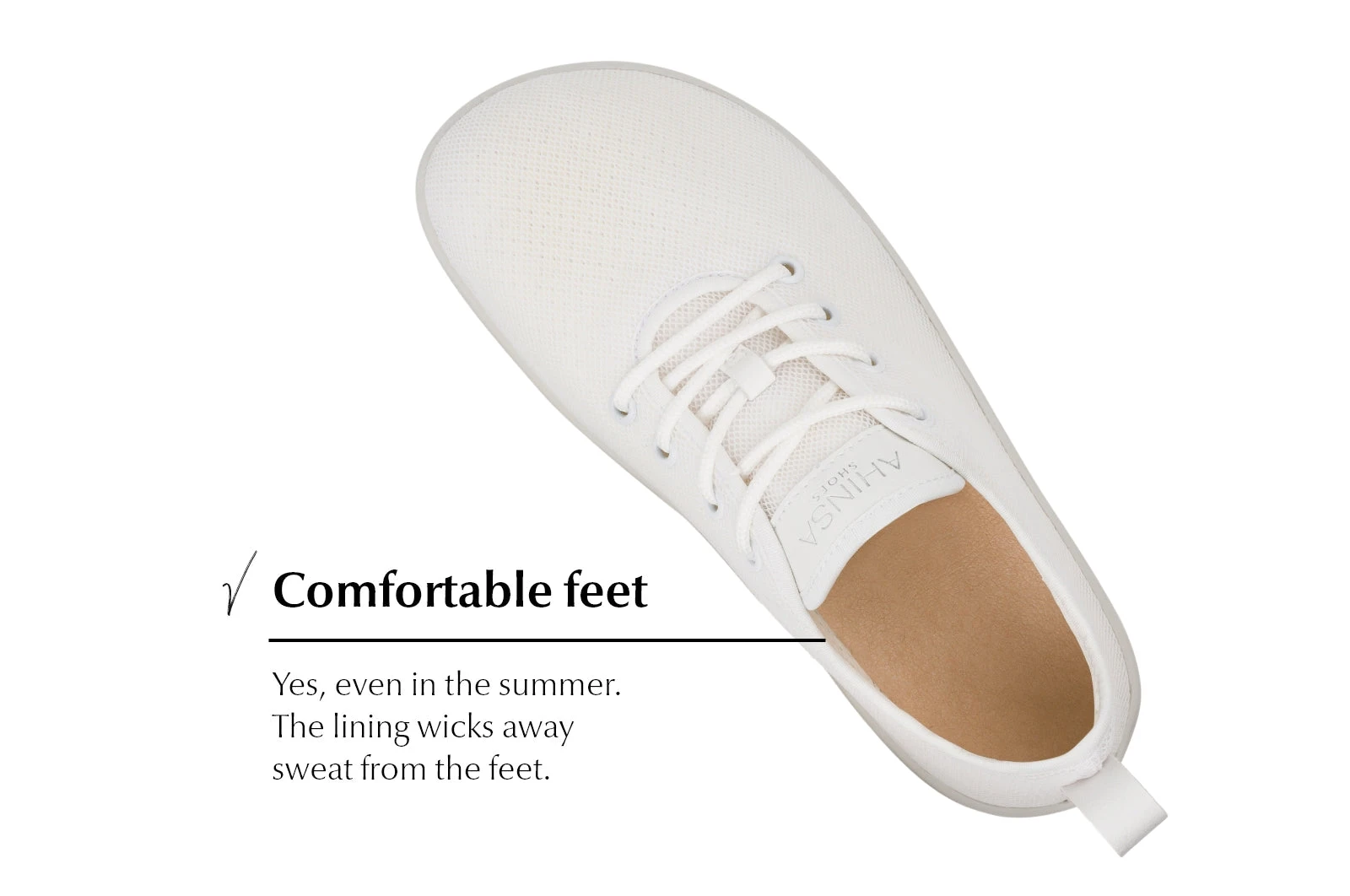Кроссовки Ahinsa Flow Barefoot — белый, фото 7