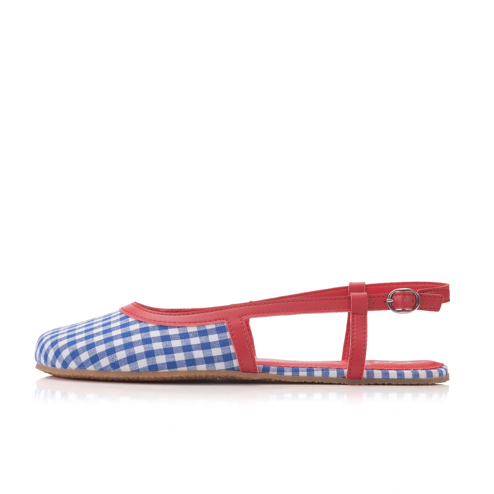 Босоногие сандалии Shapen TWIGGY — синий и красный (веганское исполнение), фото 5