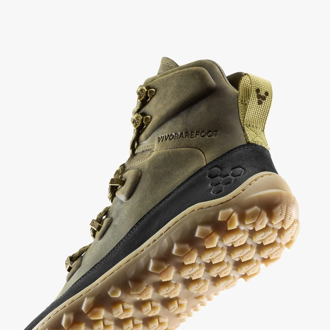 Ботинки Vivobarefoot Tracker Leather AT II — женская модель, тёмно-оливковый, фото 7