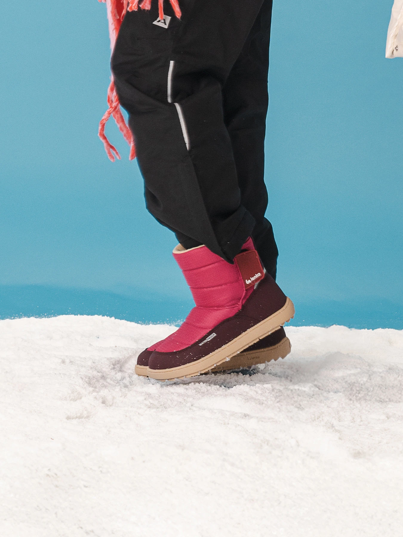 Детские босоногие ботинки Be Lenka Ailo Junior - ягодный, фото 2