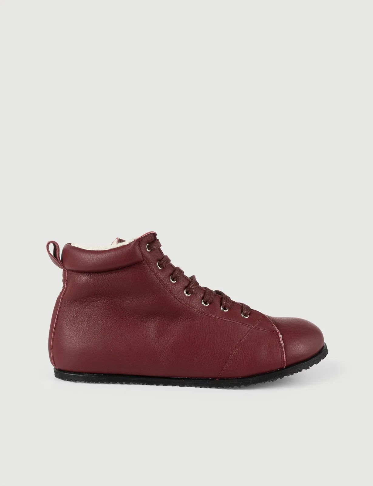 Женские ботинки SHUU Cordones, бордовые, увеличенная полнота — фото 1 из 3