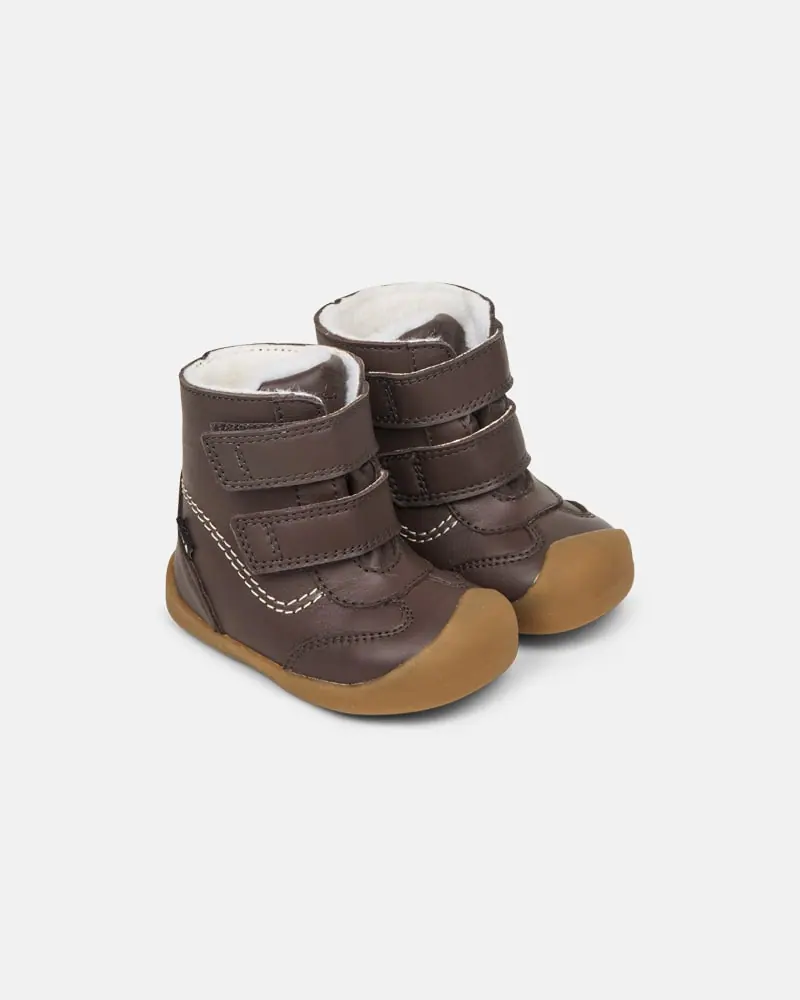 Детские босоногие зимние ботинки Bundgaard Pixi Dark Brown